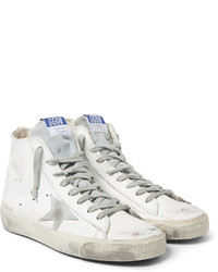 Golden Goose Deluxe Brand Distressed Leather High Top Sneakers