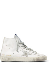 Golden Goose Deluxe Brand Distressed Leather High Top Sneakers