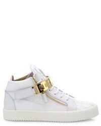 Giuseppe Zanotti Embossed Leather High Top Sneakers
