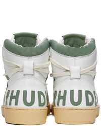 Rhude Green White Rhecess Hi Sneakers