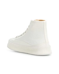 Jil Sander High Top Lace Up Sneakers