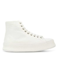 Jil Sander High Top Lace Up Sneakers