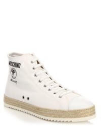 Moschino High Top Leather Sneaker