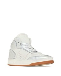 Saint Laurent High Top Leather Sneakers