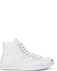 Converse Jack Purcell Signature Leather High Top Sneakers