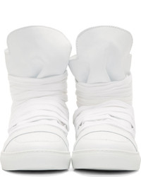 Kris Van Assche Krisvanassche White Multi Lace High Top Sneakers