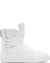 Kris Van Assche Krisvanassche White Multi Lace High Top Sneakers