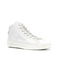 Leather Crown Lace Up Hi Top Sneakers