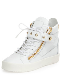 Giuseppe Zanotti Lamaylorenz Leather High Top Sneaker White