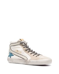 Golden Goose Leather Distressed High Top Sneakers