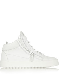 Giuseppe Zanotti Leather High Top Sneakers White
