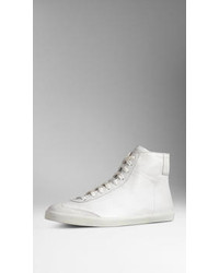 Burberry Leather High Top Trainers