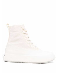 Ambush Leather Mix Hi Top Sneaker Off White Bla