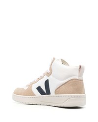 Veja Leather Panelled High Top Sneakers