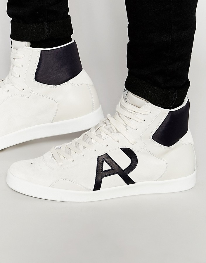 Hr kontrast Salg Armani Jeans Logo High Top Sneakers, $284 | Asos | Lookastic