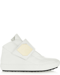 Pierre Hardy Magic Gold Trimmed Leather High Top Sneakers