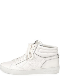 MICHAEL Michael Kors Michl Michl Kors Paige Quilted High Top Sneaker Optic White