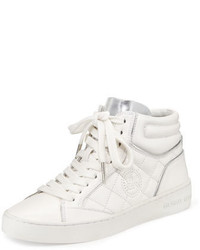 MICHAEL Michael Kors Michl Michl Kors Paige Quilted High Top Sneaker Optic White