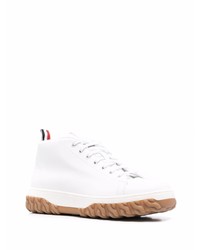 Thom Browne Mid Top Cable Knit Sole Court Sneakers