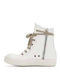 Rick Owens Off White Bumper High Top Sneakers