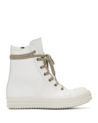 Rick Owens Off White Bumper High Top Sneakers