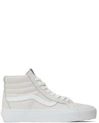 Vans Off White Leather Sk8 Hi Reissue Vlt Lx Sneakers