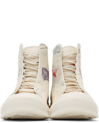 Alexander McQueen Off White Letters From India High Top Sneakers
