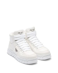 Prada Padded Leather High Top Trainers