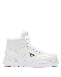 Prada Padded Leather High Top Trainers