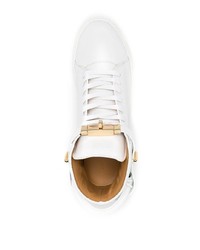 Buscemi Padlock Leather Mid Top Sneakers