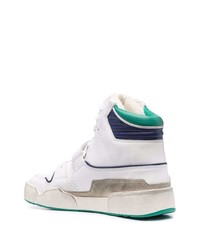 Isabel Marant Panelled High Top Leather Sneakers