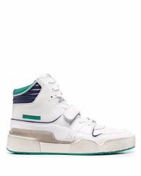 Isabel Marant Panelled High Top Leather Sneakers