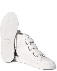 Raf Simons Panelled Leather High Top Sneakers