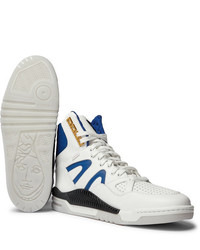 Versace Panelled Leather High Top Sneakers