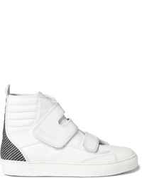 Raf Simons Panelled Leather High Top Sneakers