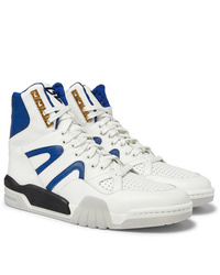 Versace Panelled Leather High Top Sneakers