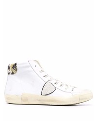 Philippe Model Paris Prsx Calfskin Snakeskin Effect Sneakers