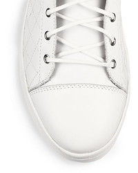 Diesel Quilted Leather High Top Sneakers