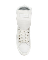 Raf Simons Ribbed Rear Pouch Hi Top Sneakers