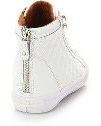 Rebecca Minkoff Sandi Perforated Leather High Top Sneakers