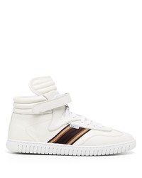 Bally Side Stripe Leather High Top Sneakers