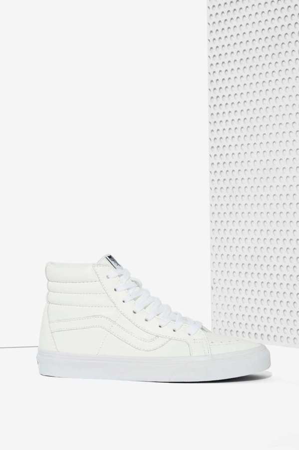 vans white leather high tops