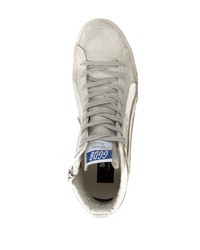 Golden Goose Slide Leather High Top Trainers