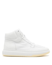 MM6 MAISON MARGIELA Square Toe Leather High Top Sneakers