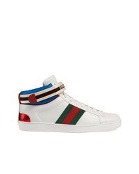 Gucci Stripe Ace High Top Sneakers