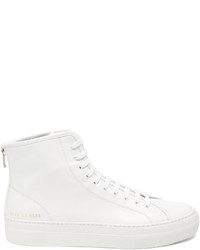 Common Projects Tournat Zip Up High Top Leather Trainers