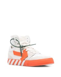 Off-White Vulcanized High Top Lace Up Sneakers