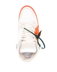 Off-White Vulcanized High Top Lace Up Sneakers