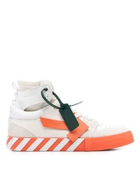 Off-White Vulcanized High Top Lace Up Sneakers