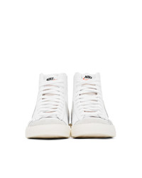 Nike White And Beige Blazer Mid 77 Vintage Sneakers